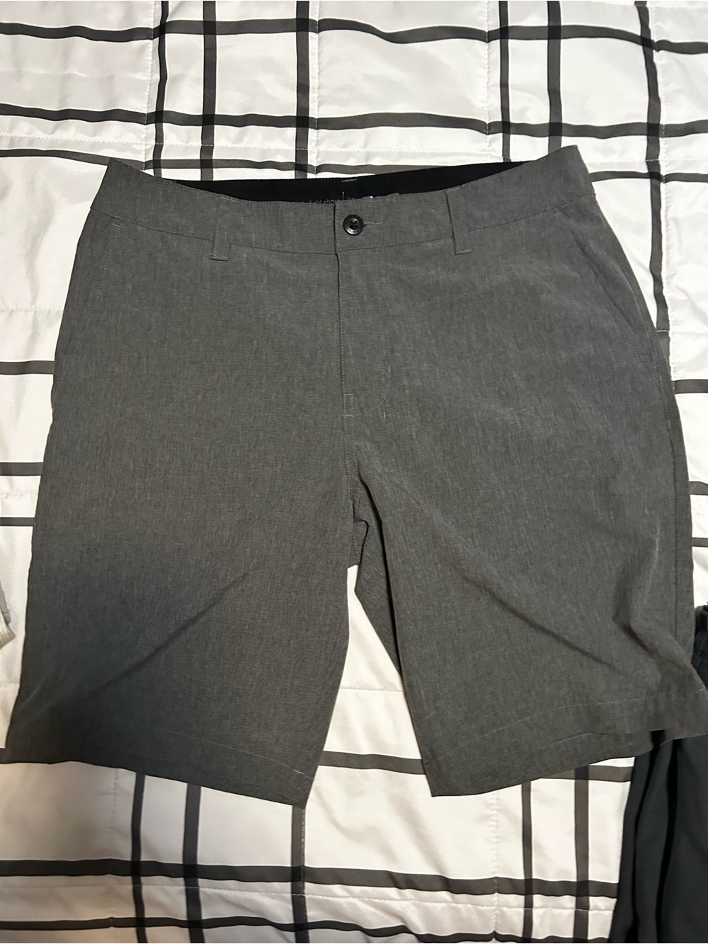 RSQ Men's Charcoal Flat-Front Shorts